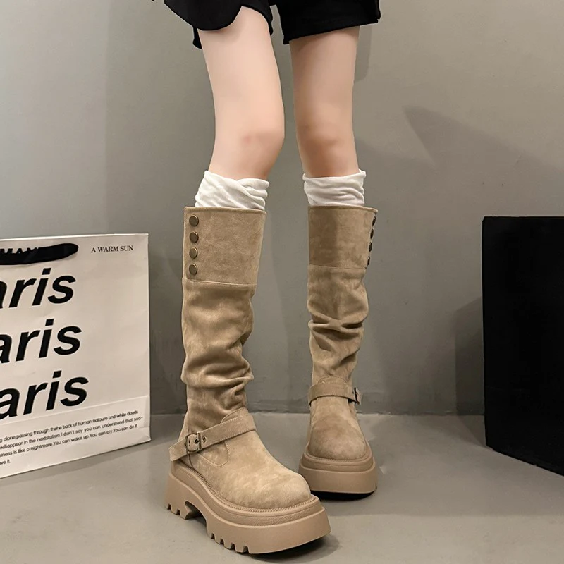 Damen modische Stiefel mit rutschfester Sohle und elegantem Schaft Heidi Mode - Image 3