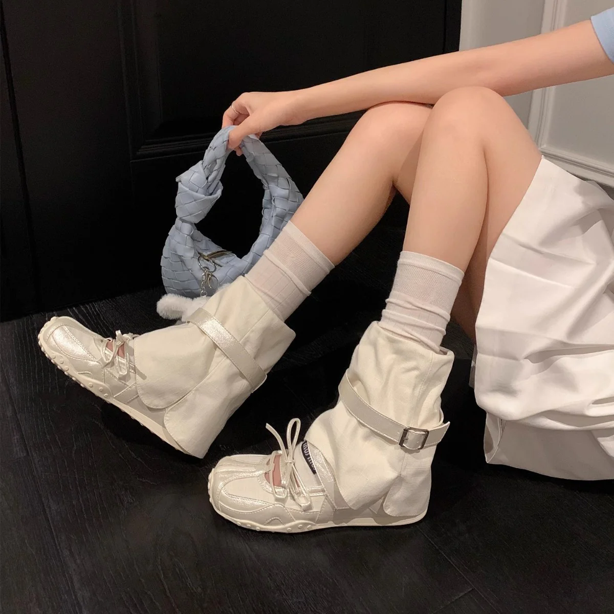 Damen modische Stiefel mit verstellbarem Riemen und rutschfester Sohle Heidi Mode - Image 3