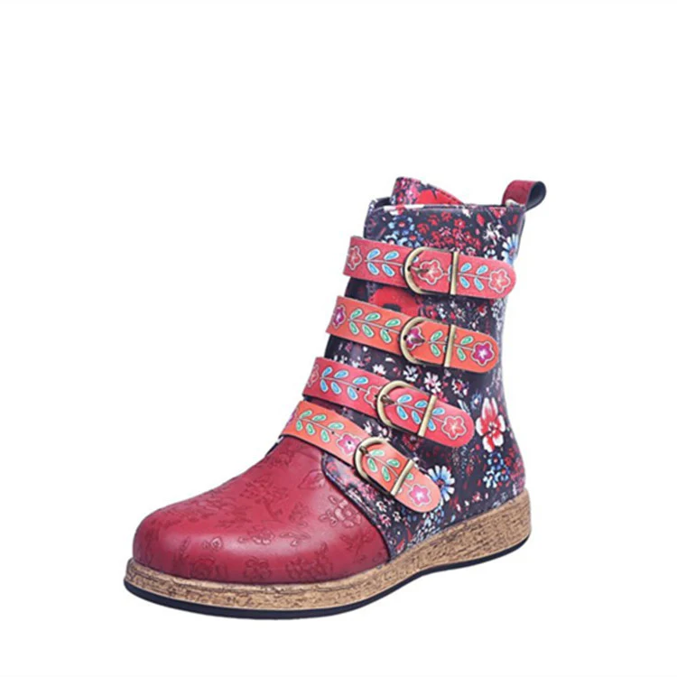 Damen modische Stiefeletten mit bunten Verzierungen und komfortabler Sohle Heidi Mode - Image 2