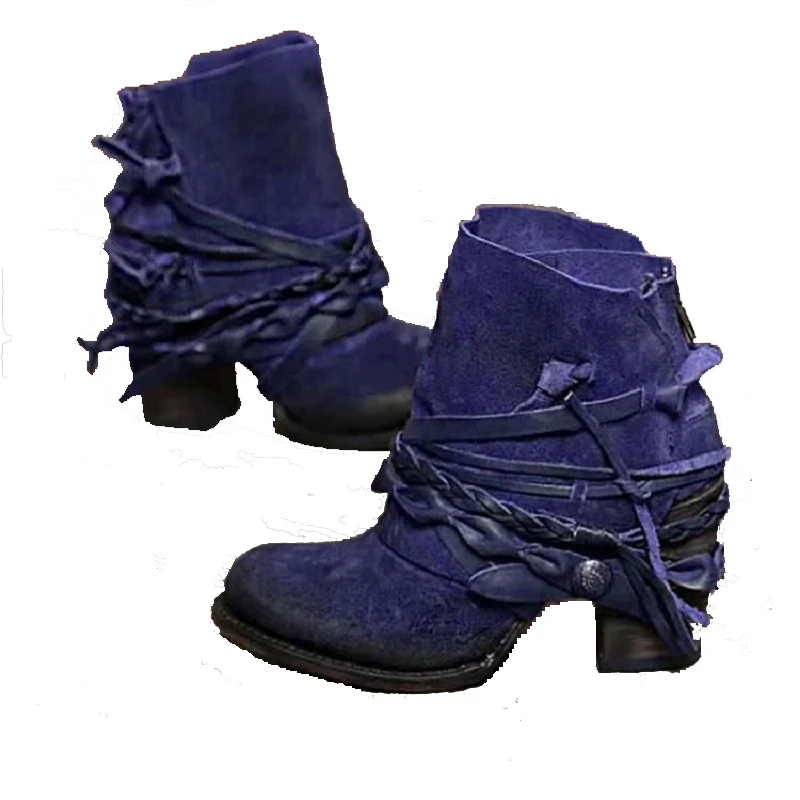 Damen modische Stiefeletten mit geflochtenen Akzenten und einzigartigem Design Heidi Mode - Image 5