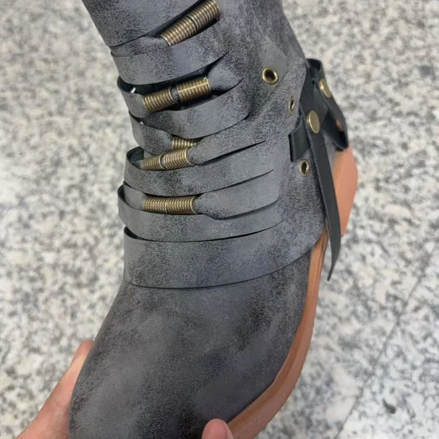 Damen modische Stiefeletten mit raffinierten Schnürdetails und elegantem Reißverschluss Heidi Mode - Image 3