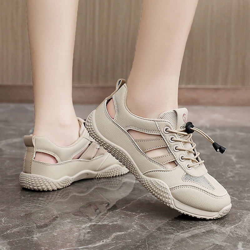 Damen modische und atmungsaktive Freizeitschuhe mit elastischem Schnürsystem Heidi Mode - Image 3