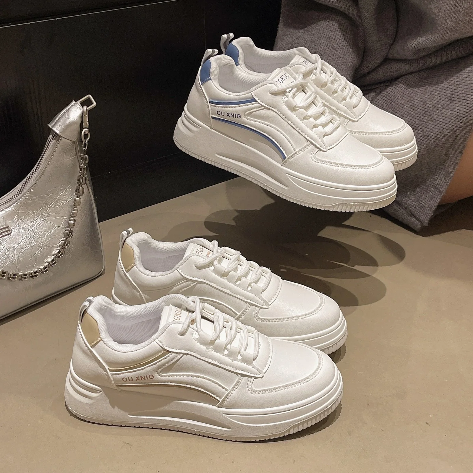 Damen Modische und bequeme Sneaker mit Plateau-Sohle Heidi Mode - Image 4