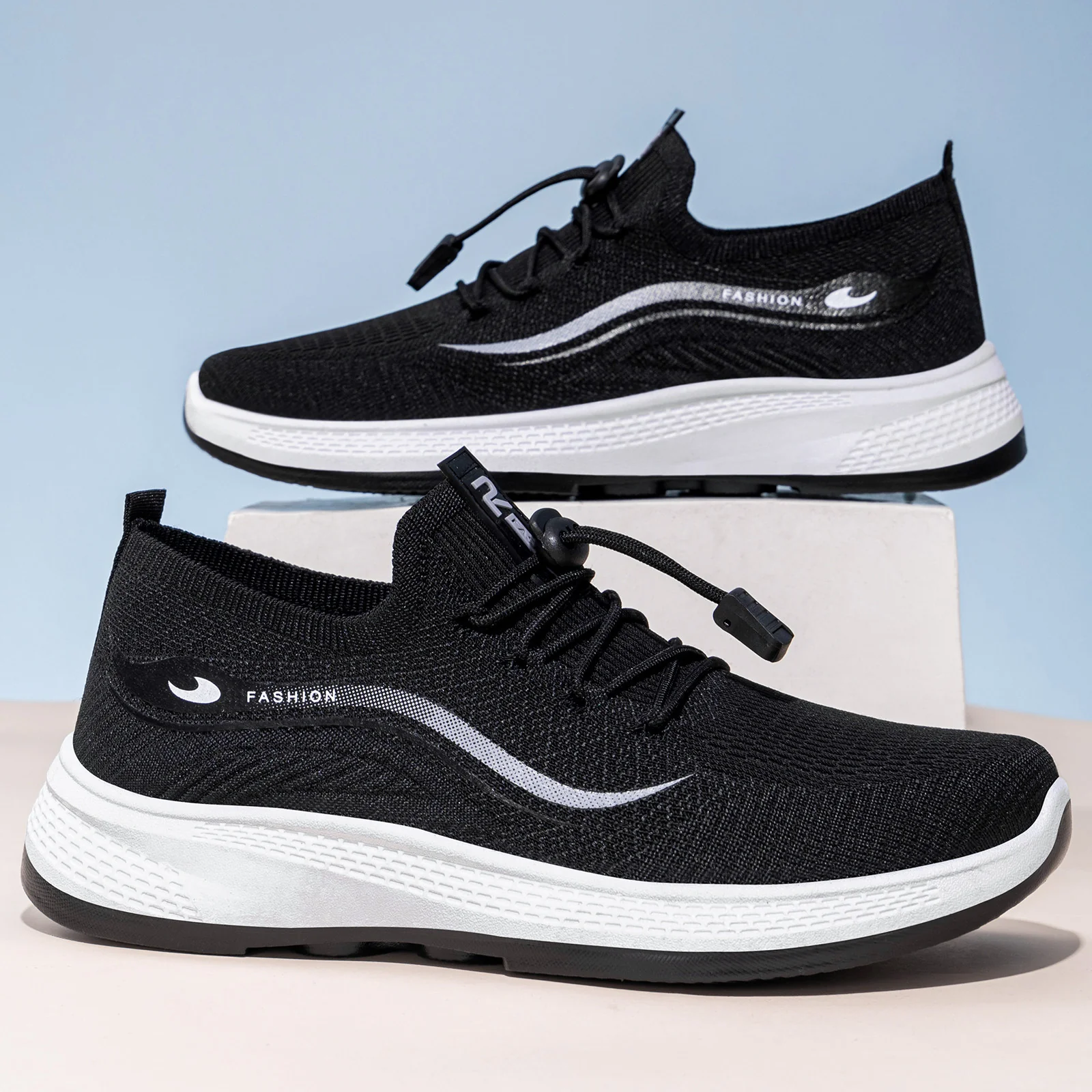 Damen Modische und bequeme Sport-Sneaker mit elastischem Schnellschnürsystem Heidi Mode