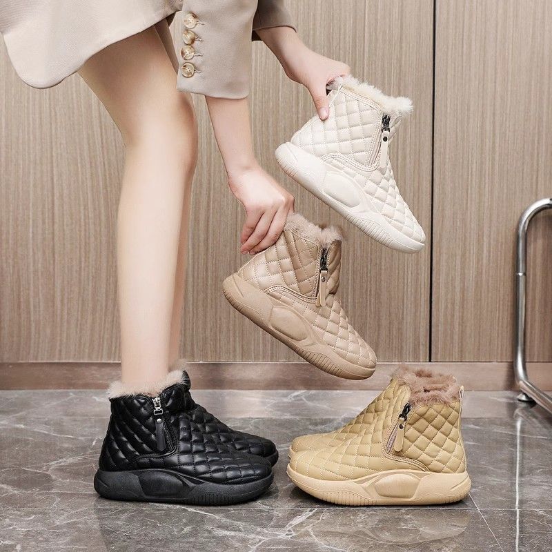 Damen modische Winter-Sneaker mit kuscheligem Innenfutter und praktischem Reißverschluss Heidi Mode - Image 4