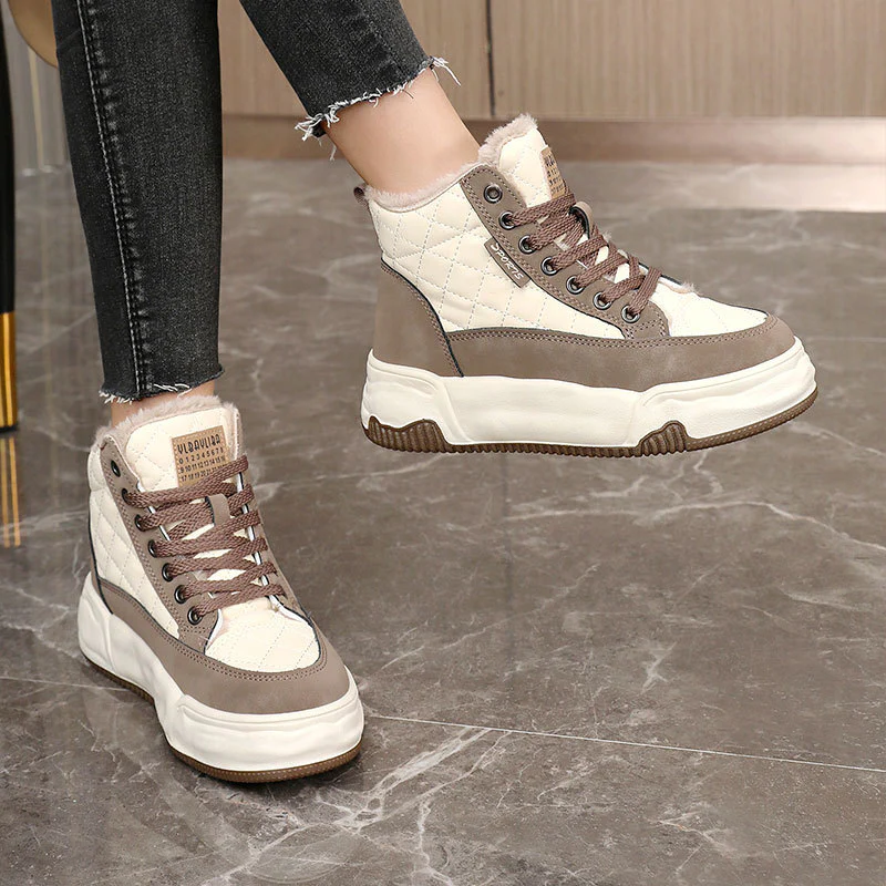 Damen Modische Winter Sneaker mit kuscheligem Innenfutter und robustem Profil Heidi Mode - Image 4