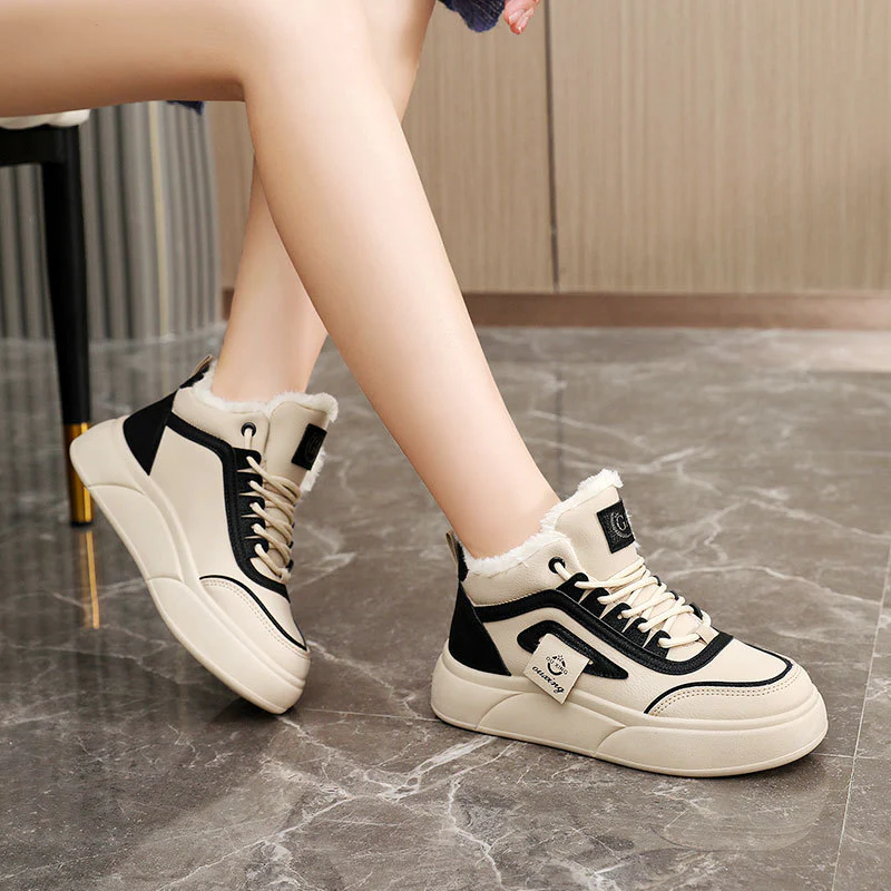 Damen modische Winter-Sneaker mit luxuriösem Kunstfell und rutschfester Sohle Heidi Mode - Image 4