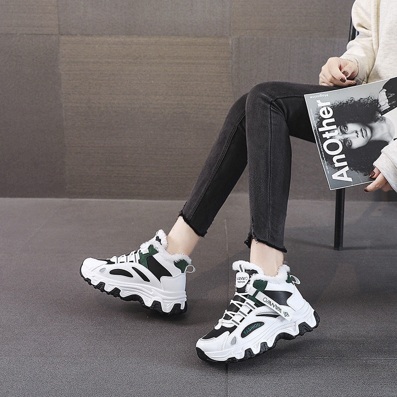 Damen modische Winter Sneakers mit kuscheligem Innenfutter und robustem Profil Heidi Mode - Image 2