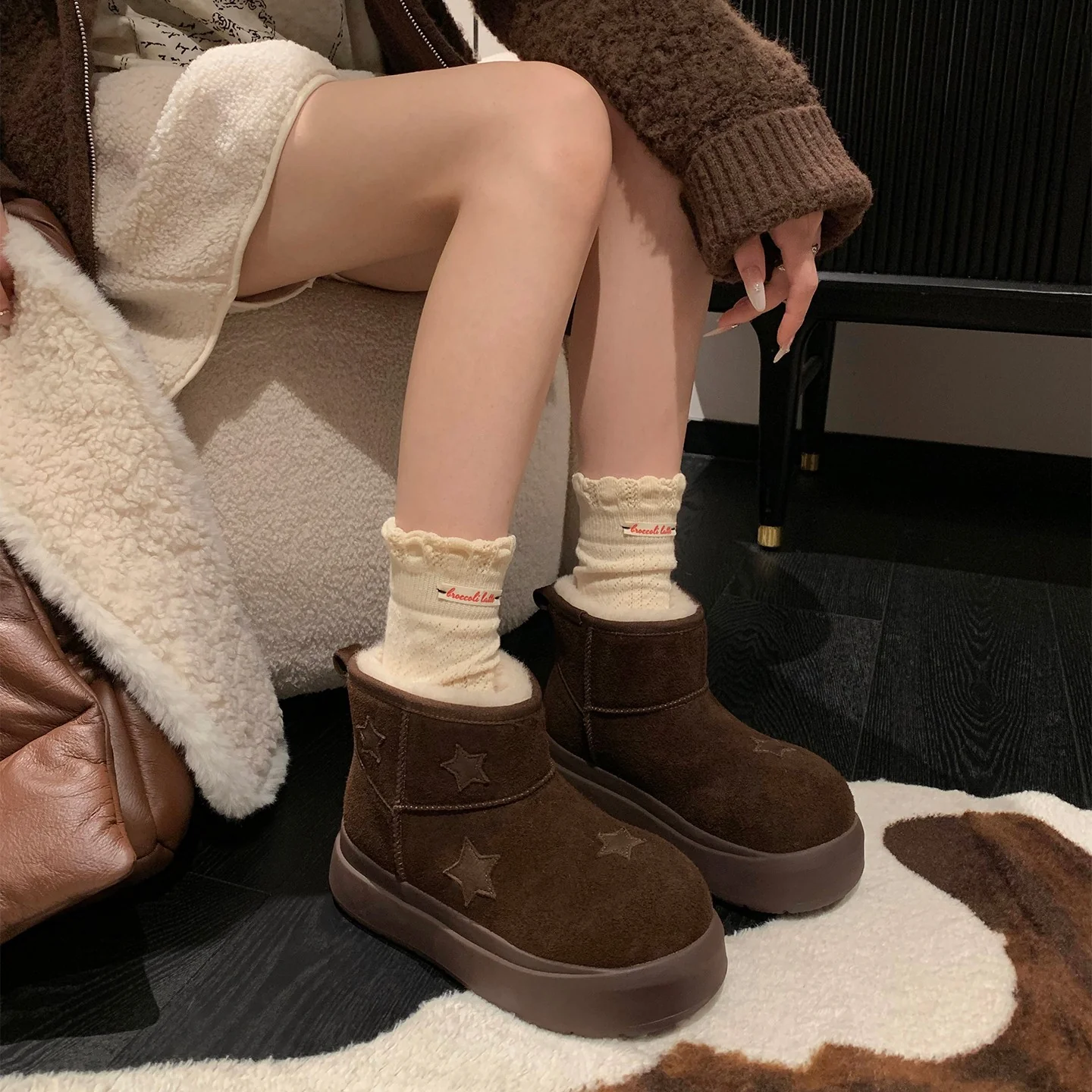 Damen modische Winterboots mit bequemer Sohle und elegantem Sternen-Design Heidi Mode - Image 4