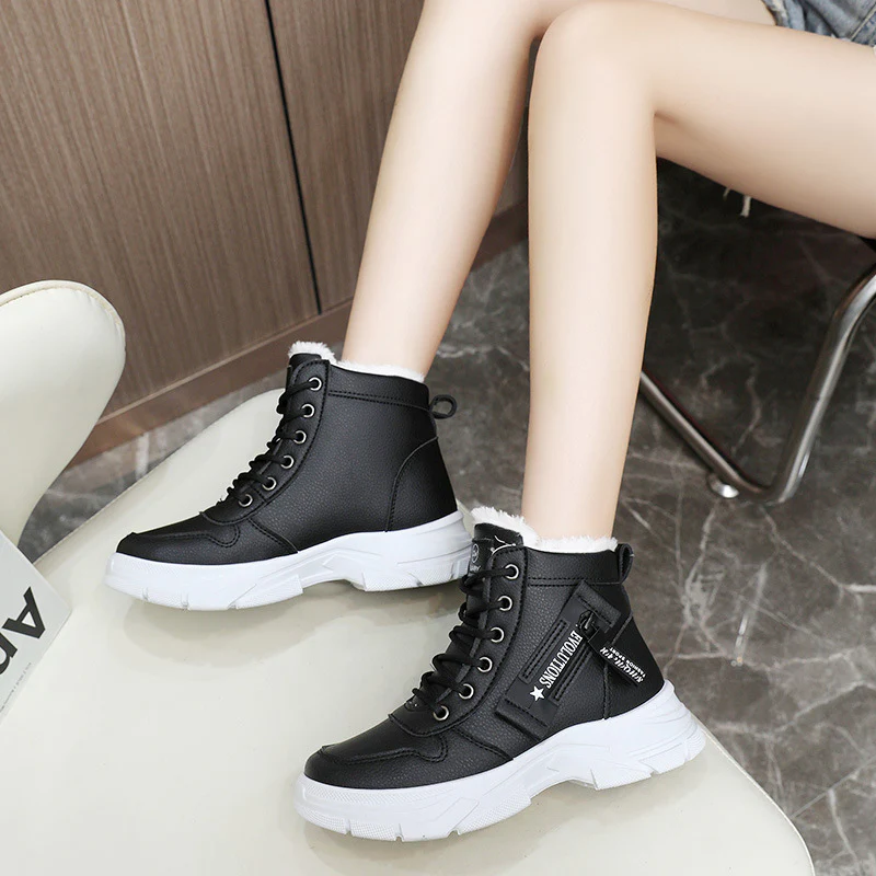 Damen modische Winterboots mit warmem Kunstfellfutter und robuster Profilsohle Heidi Mode - Image 3