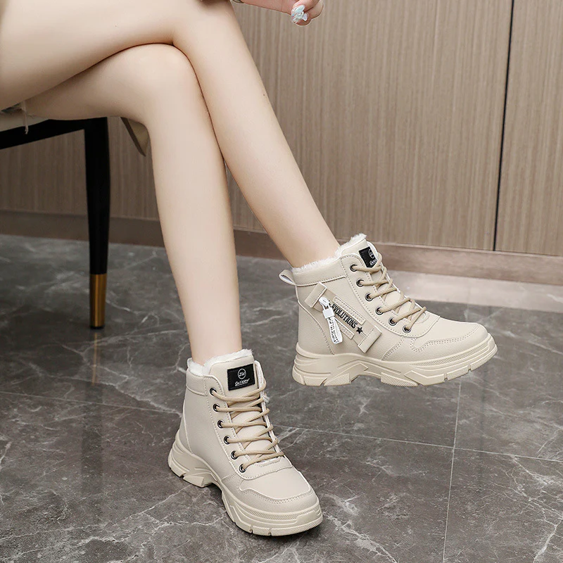 Damen modische Winterboots mit warmem Kunstfellfutter und robuster Profilsohle Heidi Mode - Image 4