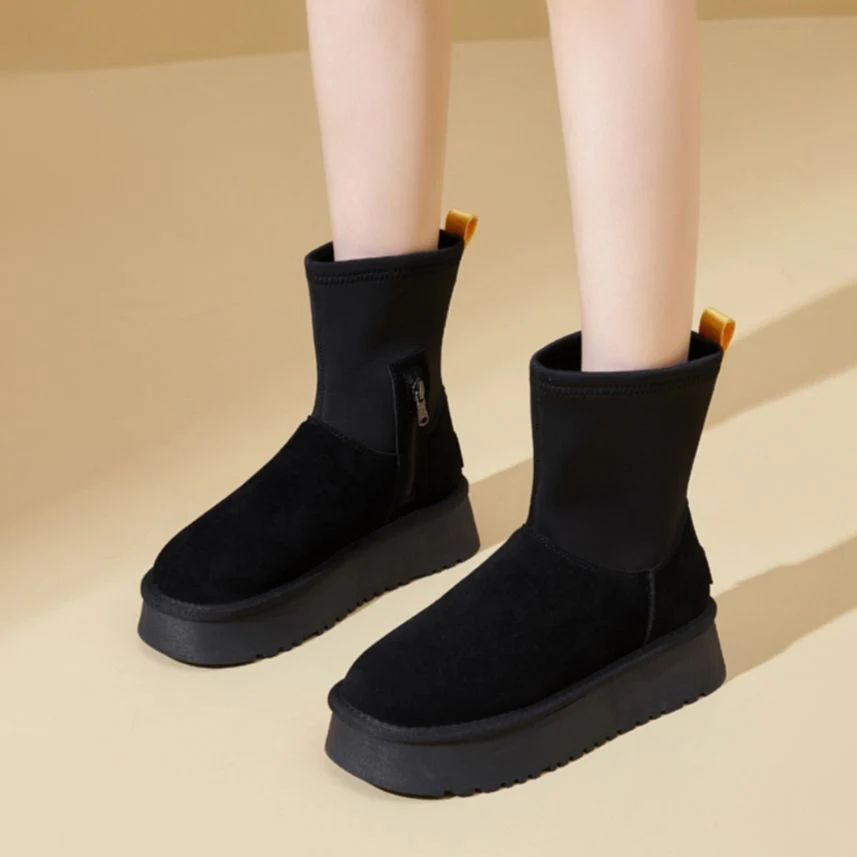 Damen modische Winterstiefel mit elastischem Einsatz und rutschfester Sohle Heidi Mode - Image 2