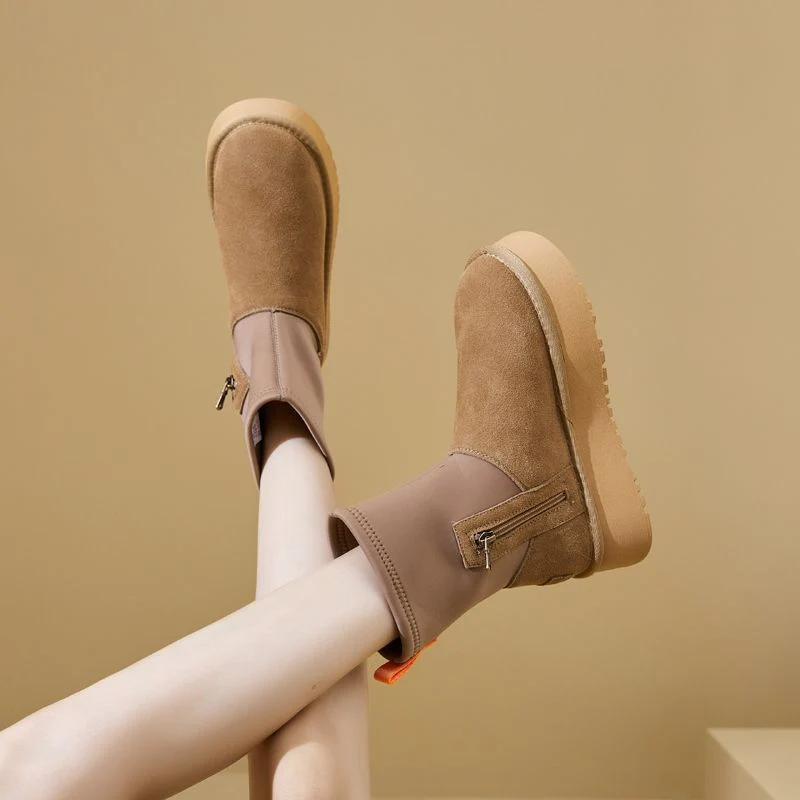 Damen modische Winterstiefel mit elastischem Einsatz und rutschfester Sohle Heidi Mode - Image 3