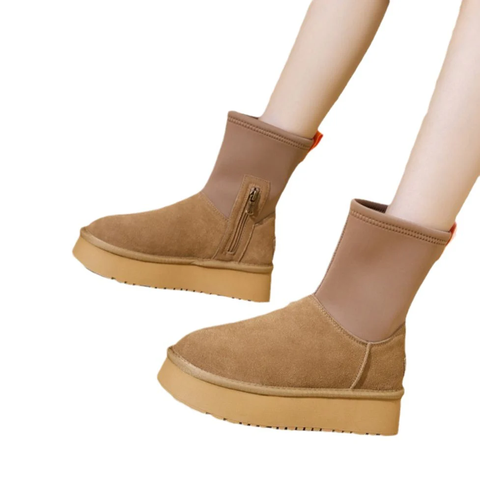 Damen modische Winterstiefel mit elastischem Einsatz und rutschfester Sohle Heidi Mode - Image 5