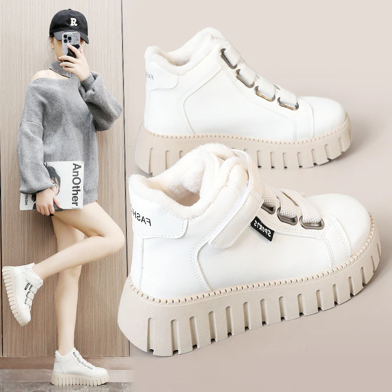 Damen Modische Winterstiefel mit flauschigem Innenfutter und robustem Profil Heidi Mode - Image 2
