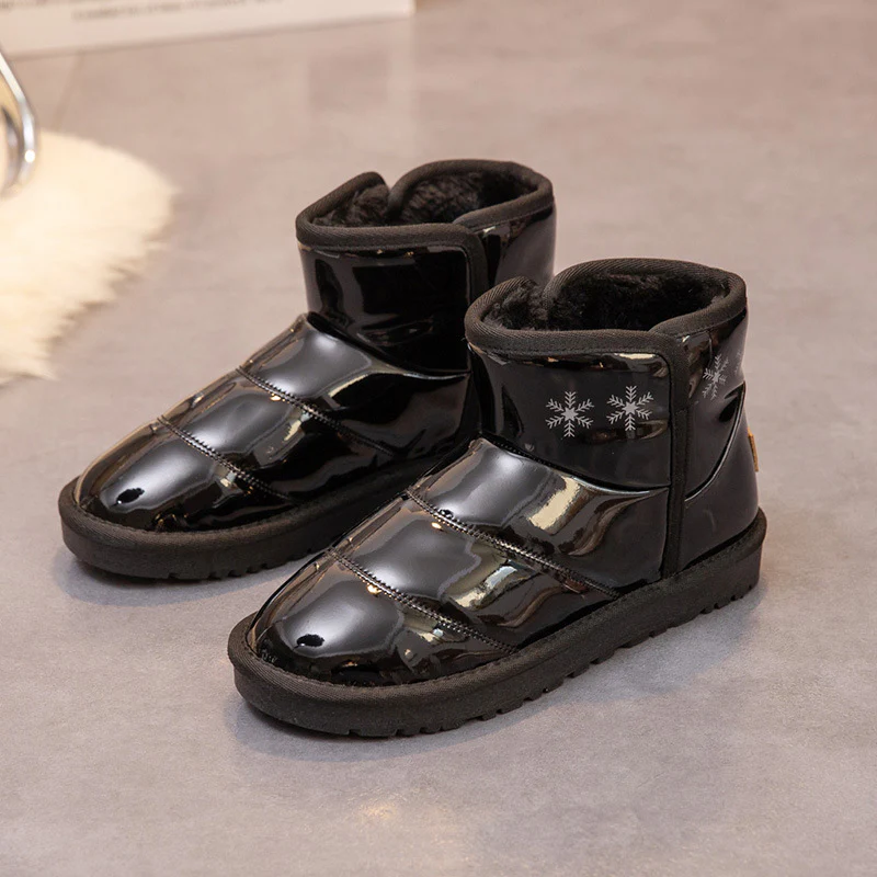 Damen modische Winterstiefel mit glänzenden Oberflächen und warmem Innenfutter Heidi Mode - Image 5