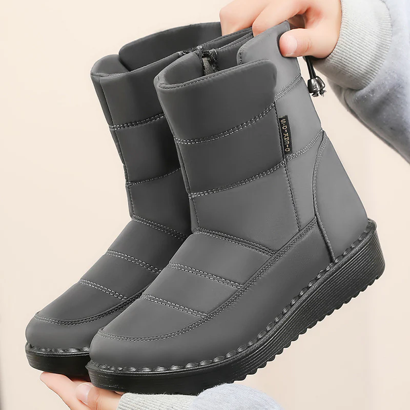 Damen Modische Winterstiefel mit isolierender Innensohle und rutschfester Sohle Heidi Mode