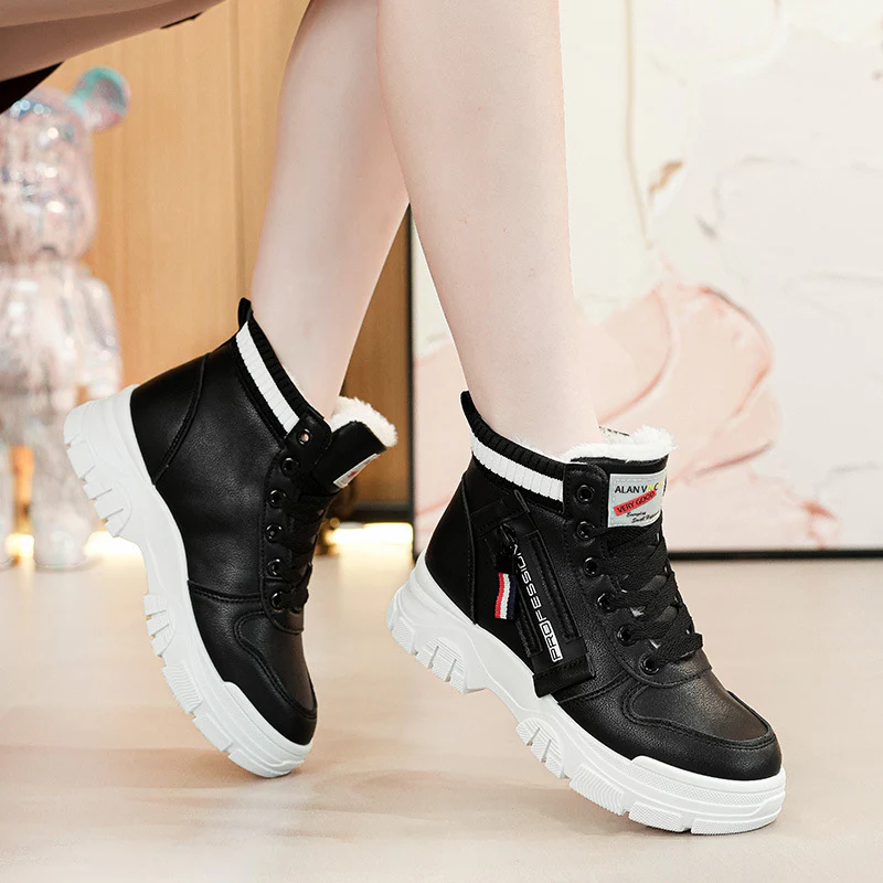 Damen modische Winterstiefel mit kuscheligem Innenfutter und robustem Profil Heidi Mode - Image 3