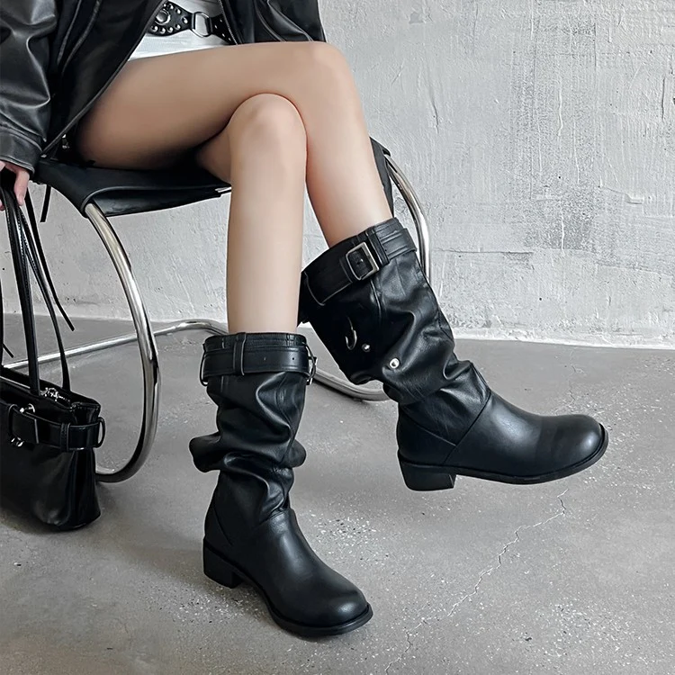 Damen modische Winterstiefel mit praktischen Schnallen und bequemem Innenfutter Heidi Mode - Image 4
