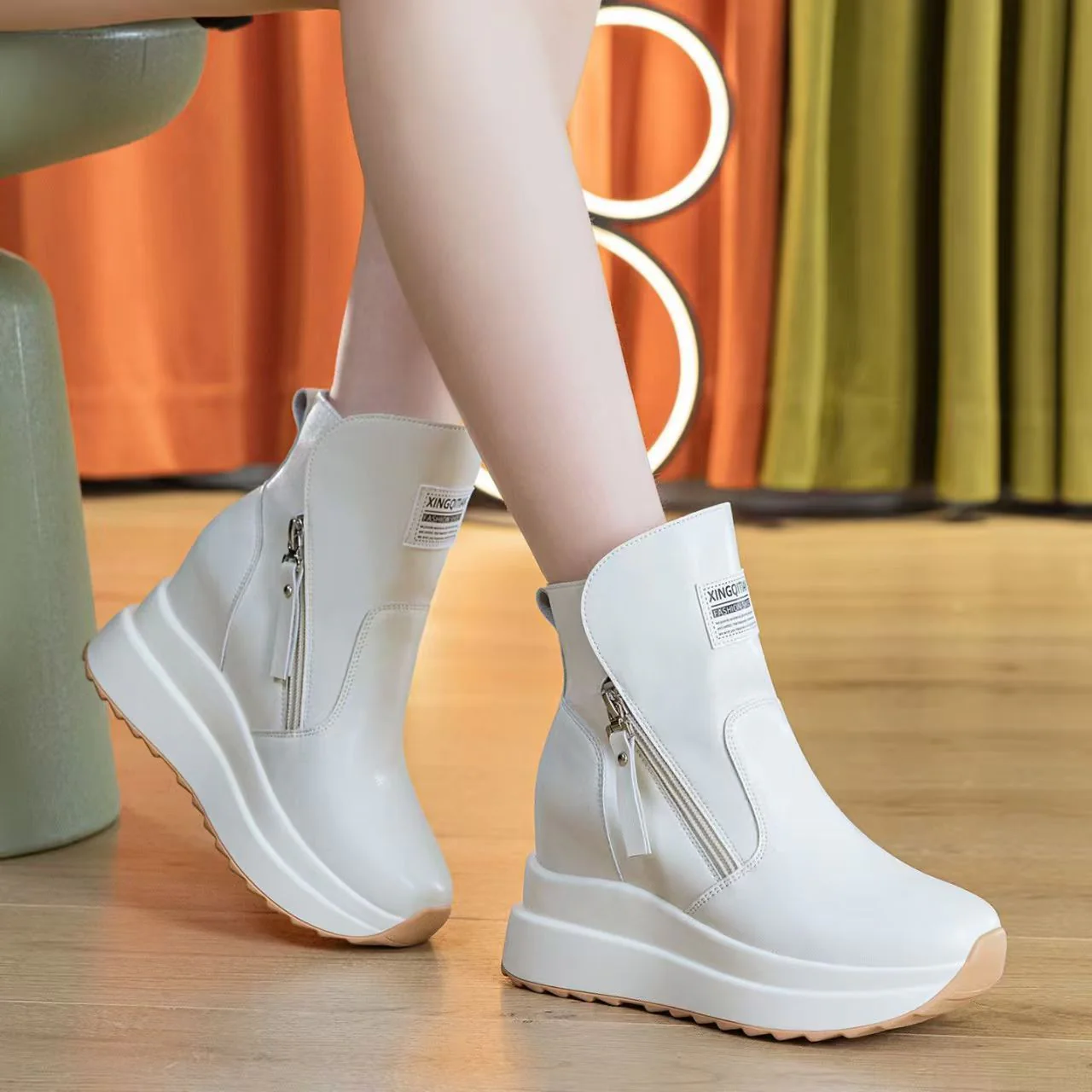Damen modische Winterstiefeletten mit praktischem Reißverschluss und bequemem Innenfutter Heidi Mode - Image 3