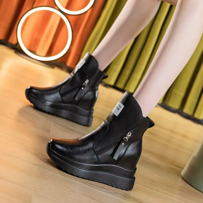 Damen modische Winterstiefeletten mit praktischem Reißverschluss und bequemem Innenfutter Heidi Mode - Image 4