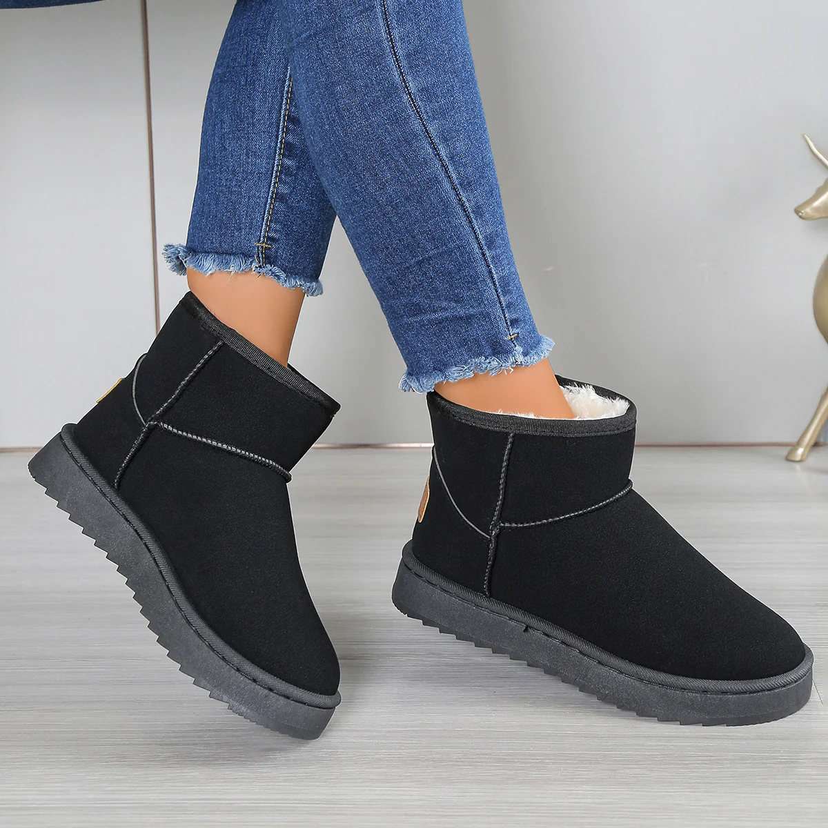 Damen modische Winterstiefeletten mit warmem Innenfutter und rutschfester Sohle Heidi Mode - Image 2