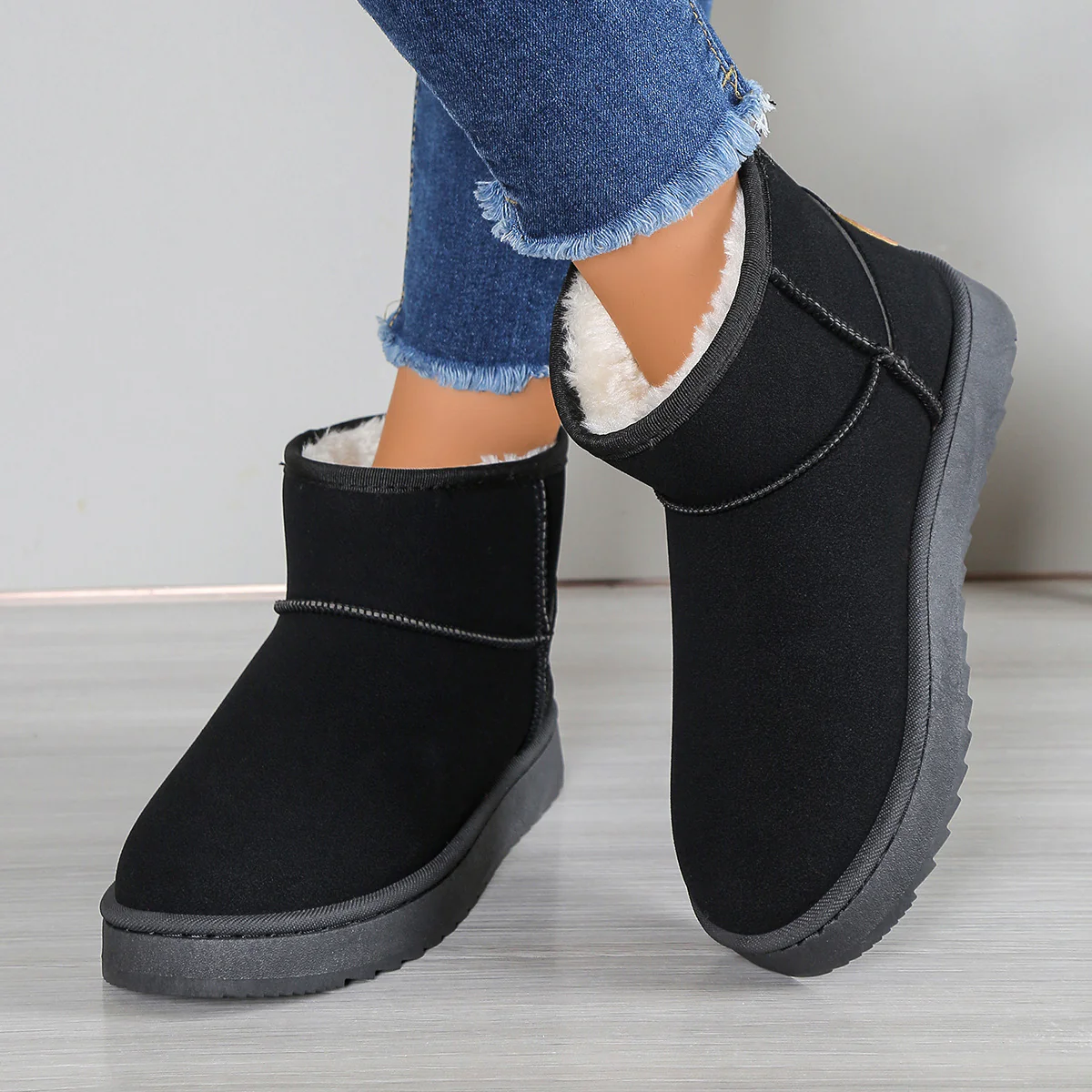 Damen modische Winterstiefeletten mit warmem Innenfutter und rutschfester Sohle Heidi Mode - Image 4