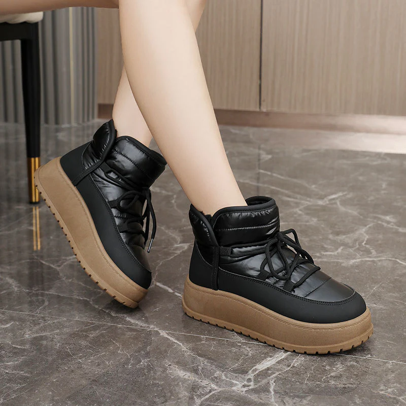 Damen modische Winterstiefeletten mit warmem Kunstfell und robuster Sohle Heidi Mode - Image 3