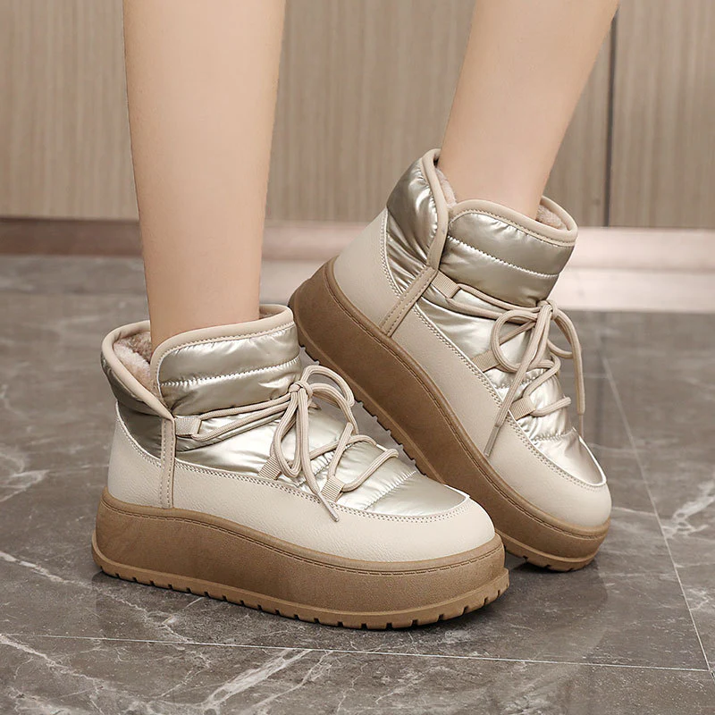 Damen modische Winterstiefeletten mit warmem Kunstfell und robuster Sohle Heidi Mode - Image 4