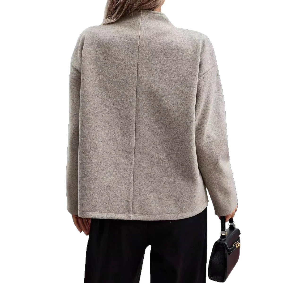 Damen Modische Wolljacke im eleganten Look mit doppelter Knopfreihe Heidi-Mode - Image 5