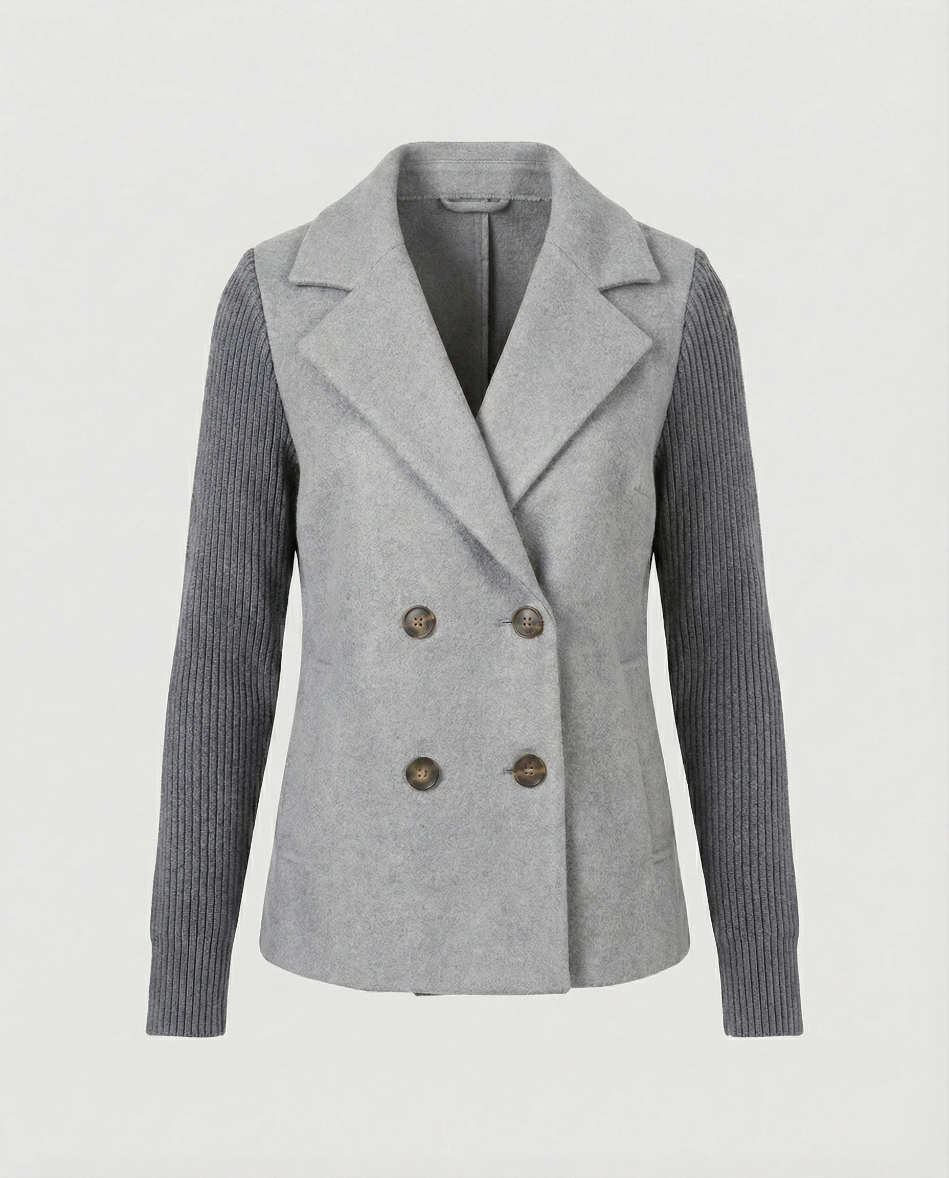 Damen Bouclé Blazer mit Strickärmeln - Image 10