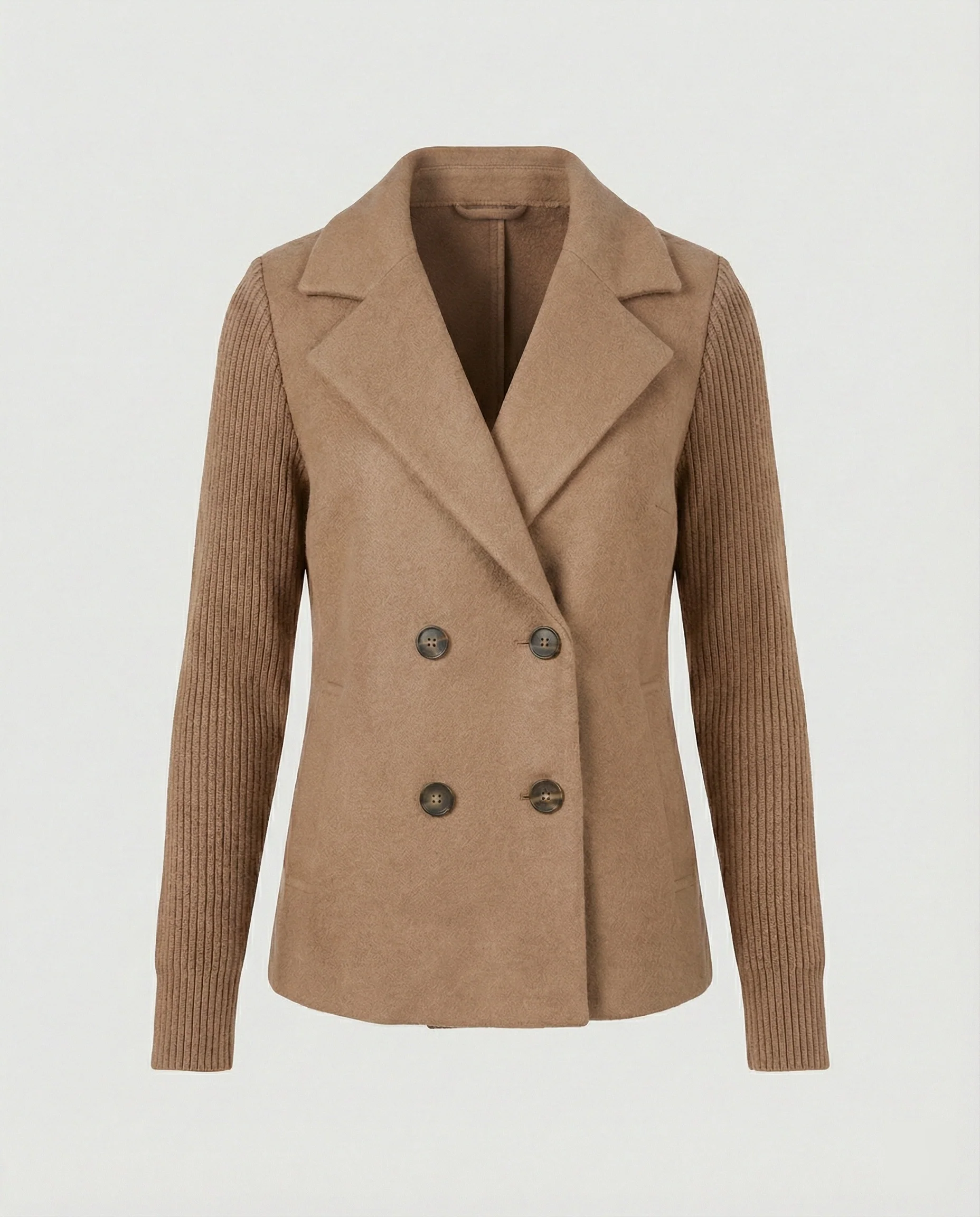 Damen Bouclé Blazer mit Strickärmeln - Image 9