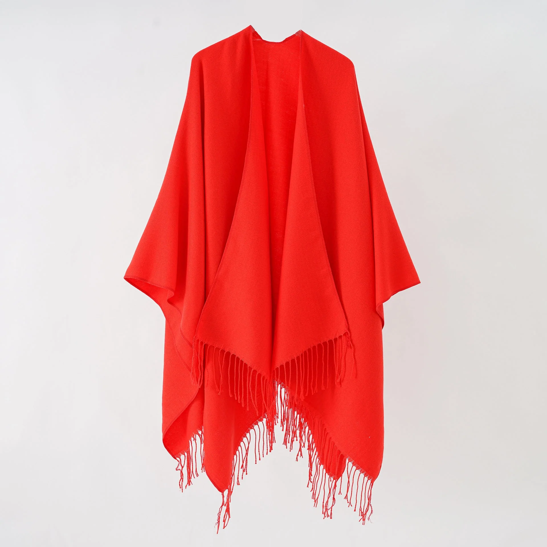 Damen Modischer Fransen-Poncho Aus Weichem Material mit Luxuriösem Fall Heidi-Mode - Image 11