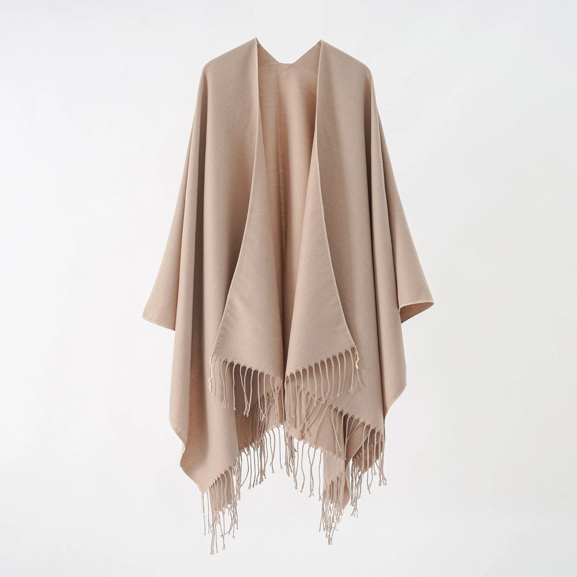 Damen Modischer Fransen-Poncho Aus Weichem Material mit Luxuriösem Fall Heidi-Mode - Image 14