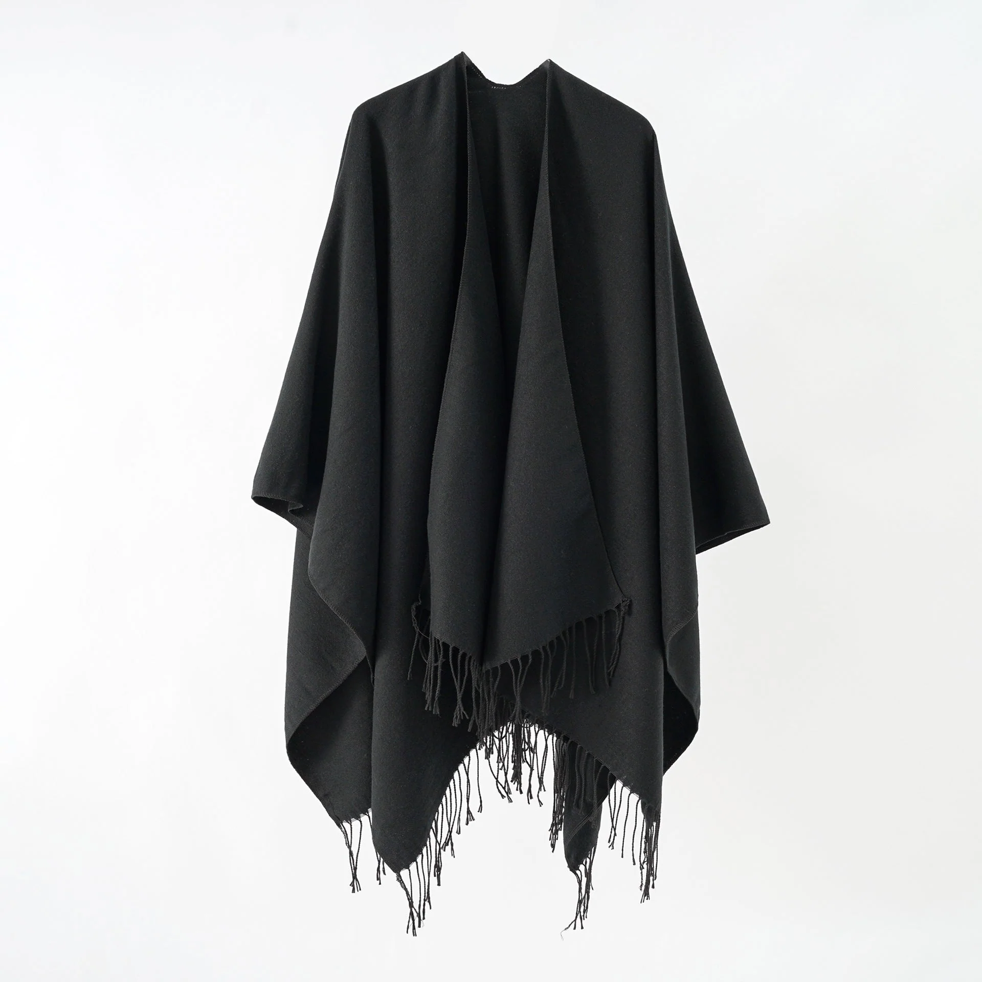 Damen Modischer Fransen-Poncho Aus Weichem Material mit Luxuriösem Fall Heidi-Mode - Image 9