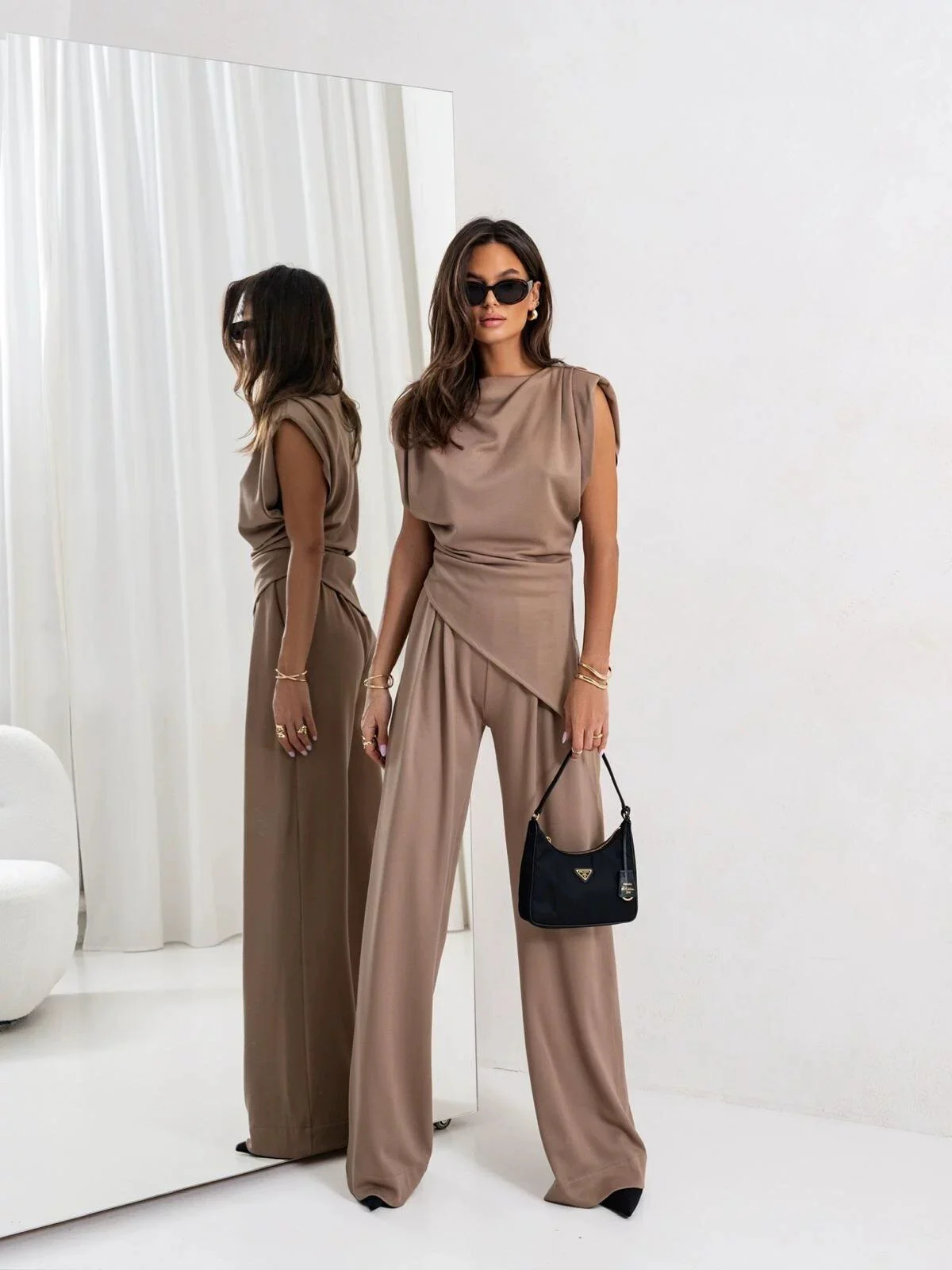 Damen Modischer Jumpsuit mit asymmetrischem Schnitt und fließendem Material Heidi-Mode - Image 8