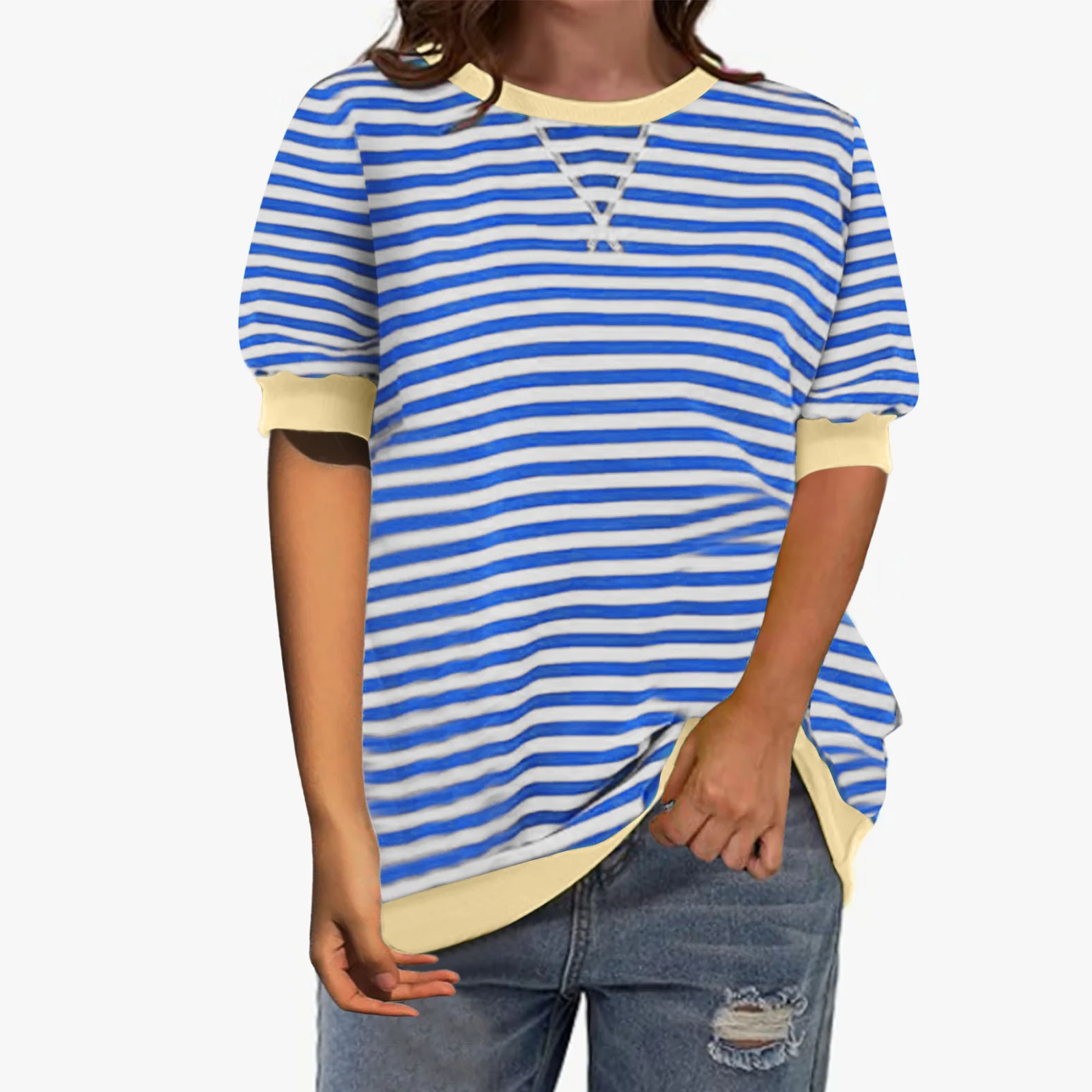 Damen Modisches Streifenshirt mit lässigem Schnitt Heidi-Mode - Image 11