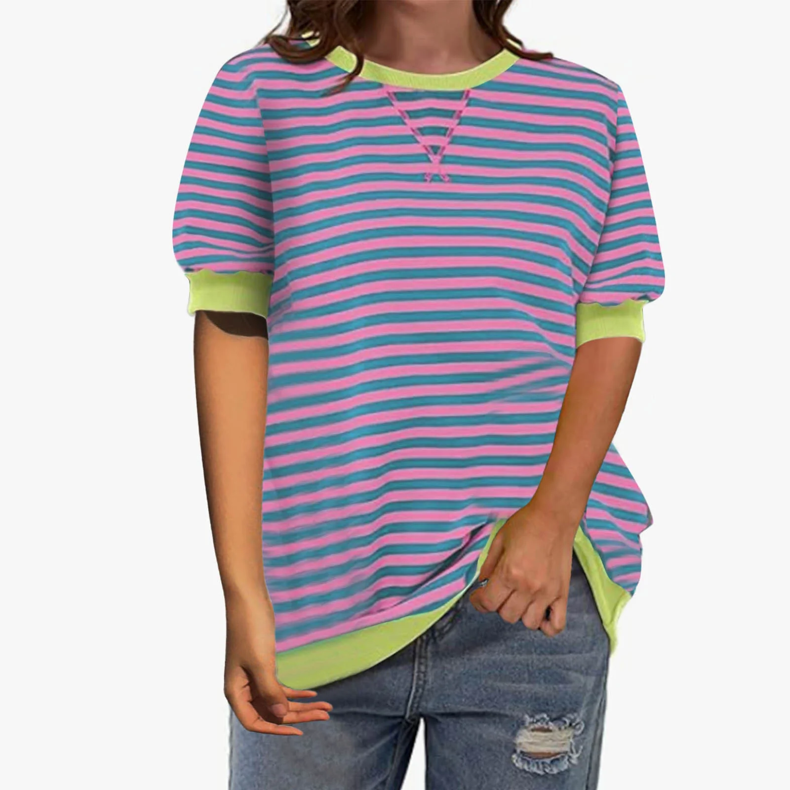 Damen Modisches Streifenshirt mit lässigem Schnitt Heidi-Mode - Image 13