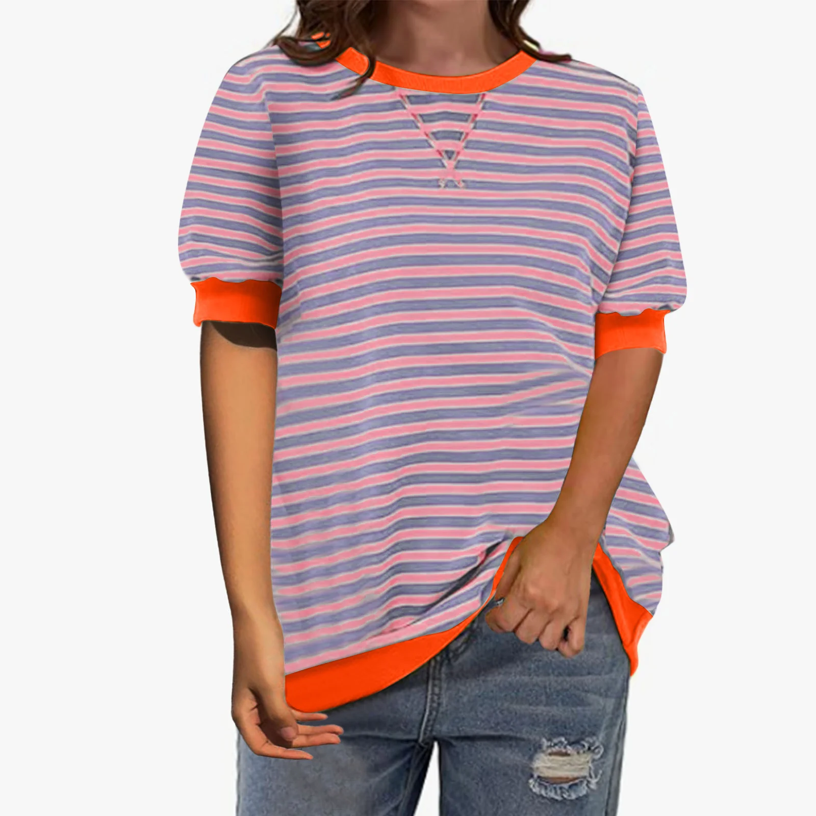 Damen Modisches Streifenshirt mit lässigem Schnitt Heidi-Mode - Image 2