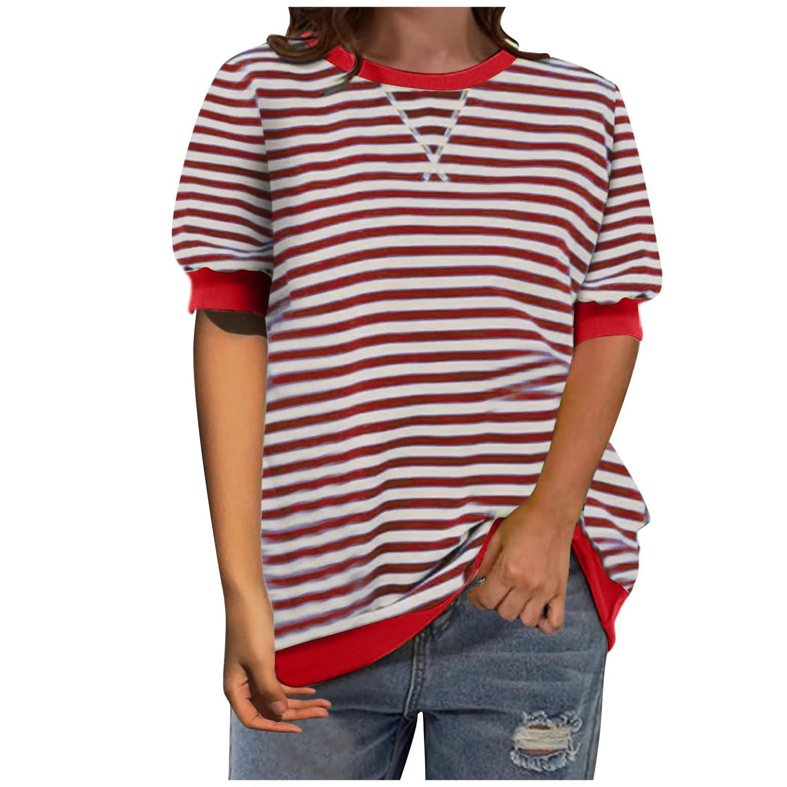 Damen Modisches Streifenshirt mit lässigem Schnitt Heidi-Mode - Image 7