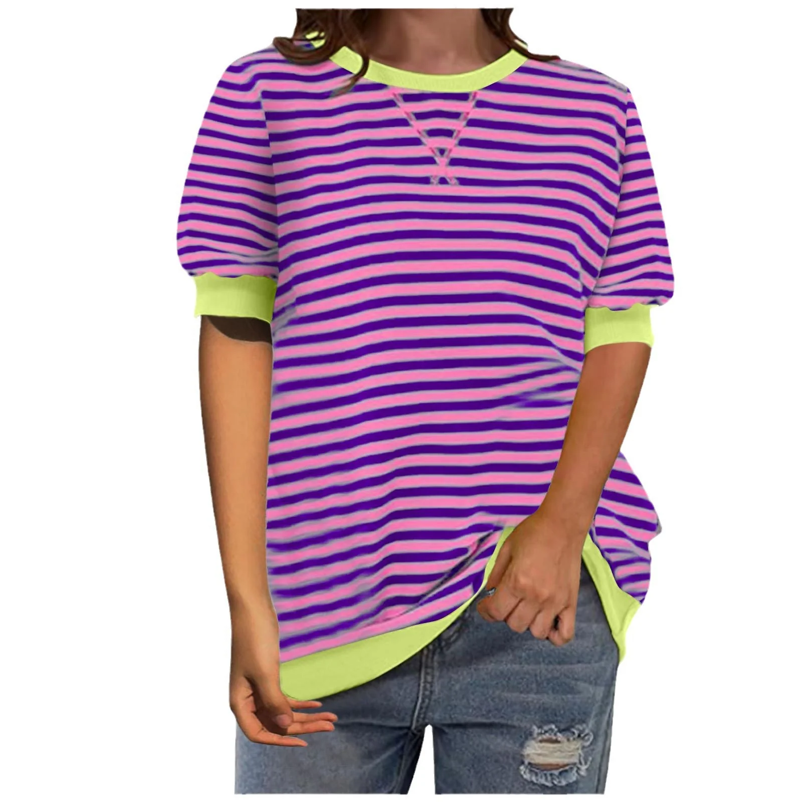 Damen Modisches Streifenshirt mit lässigem Schnitt Heidi-Mode - Image 9