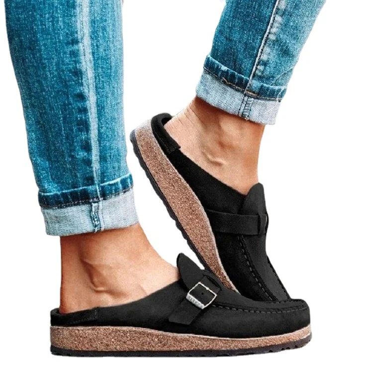 Damen Mokassin Clogs mit modischem Riemen und komfortabler Sohle Heidi Mode - Image 5