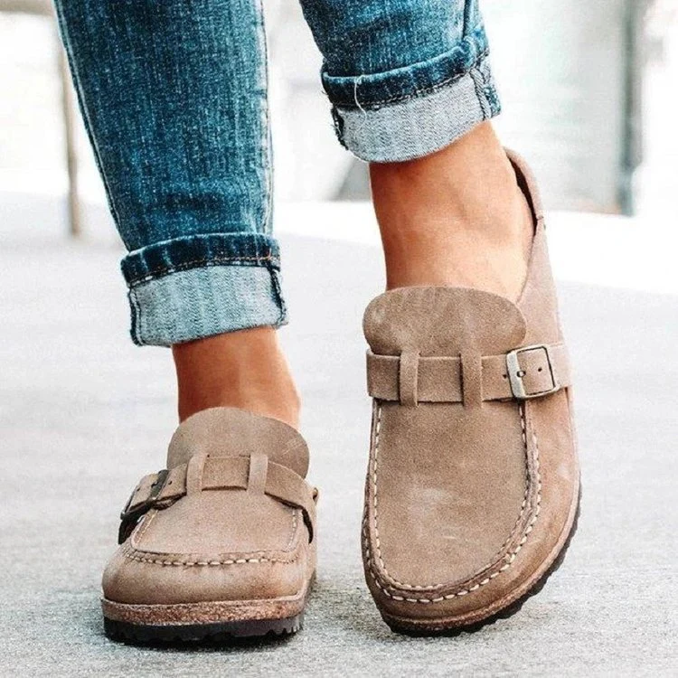 Damen Mokassin Clogs mit modischem Riemen und komfortabler Sohle Heidi Mode - Image 6