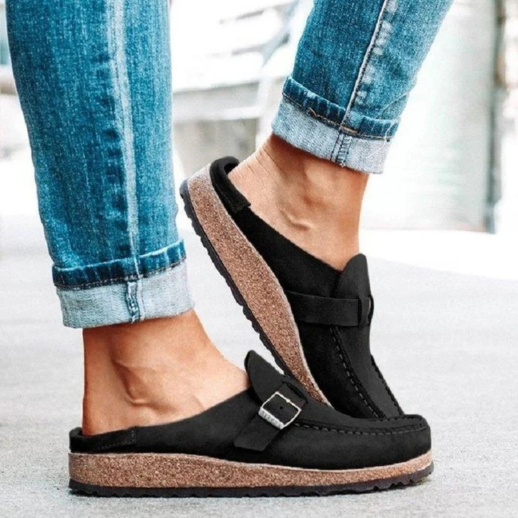 Damen Mokassin Clogs mit modischem Riemen und komfortabler Sohle Heidi Mode - Image 7