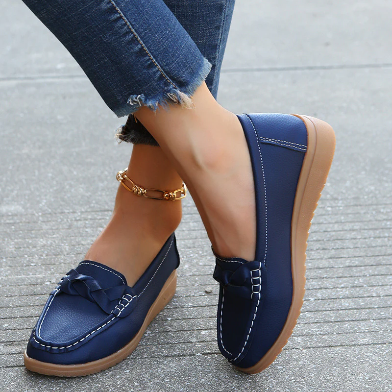 Damen Mokassin Schuhe mit eleganten Flecht-Details Heidi Mode - Image 2