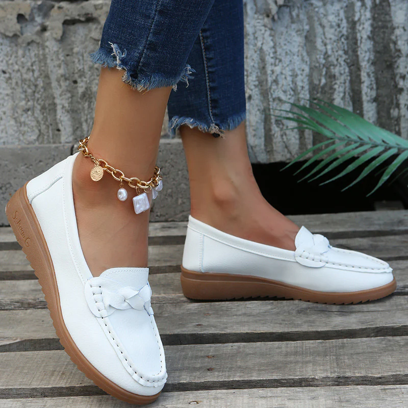 Damen Mokassin Schuhe mit eleganten Flecht-Details Heidi Mode - Image 3