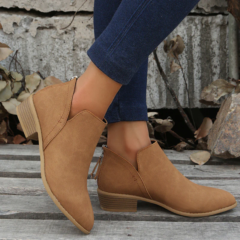 Damen Mokassin-Stiefeletten mit tierischem Muster und komfortablem Riemendesign Heidi Mode - Image 2