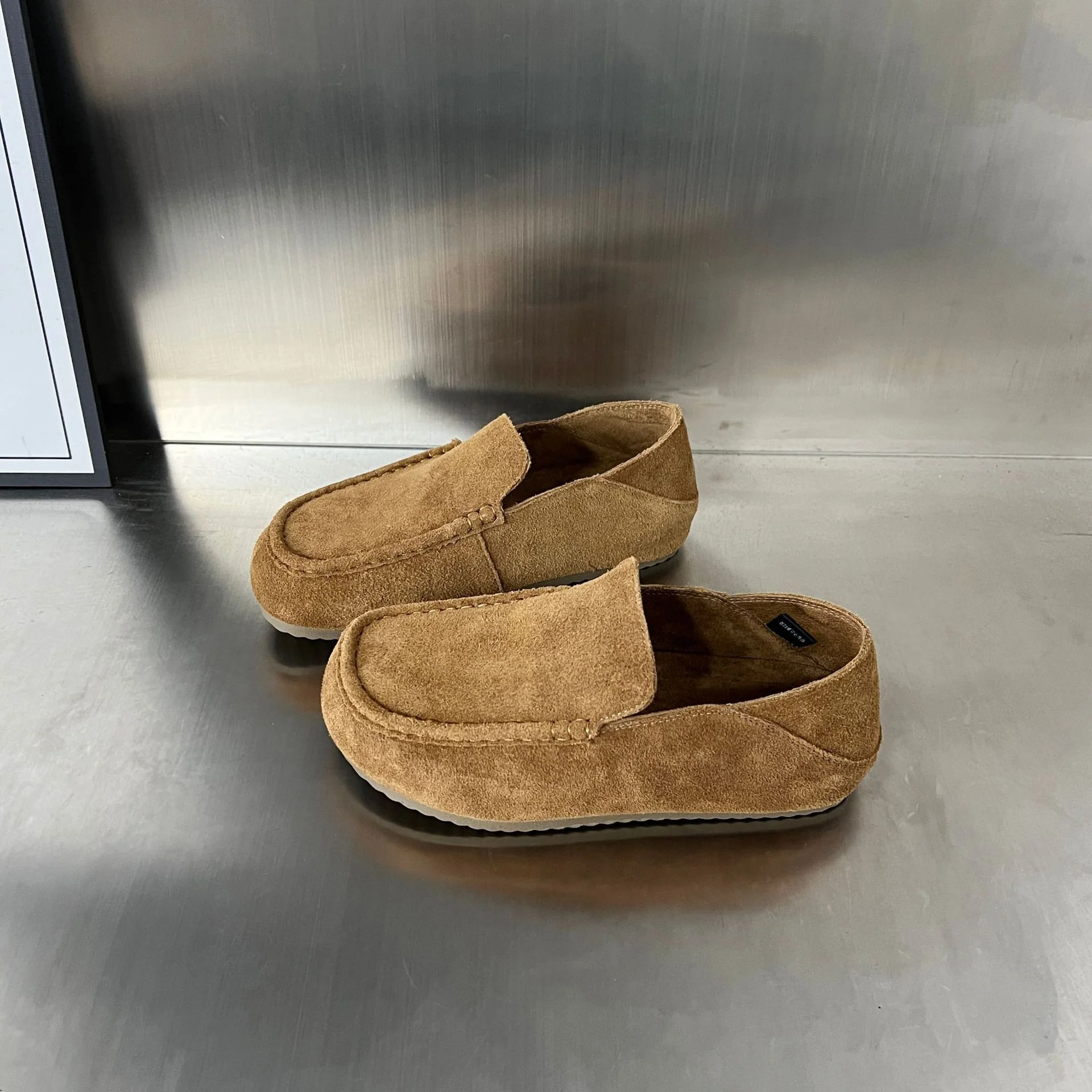Damen Mokassins aus hochwertigem Wildleder mit komfortablem Fußbett und elastischem Design Heidi Mode
