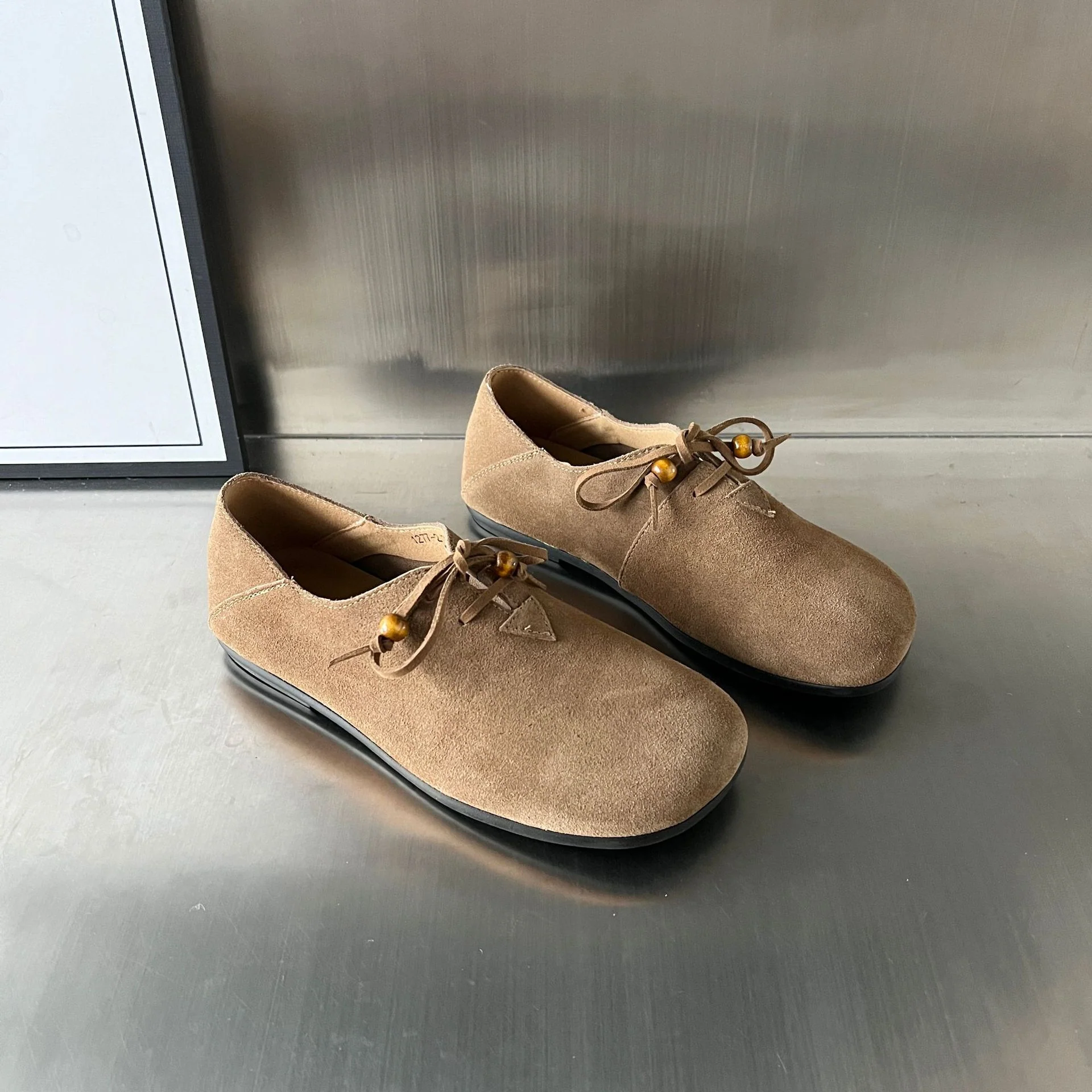 Damen Mokassins mit bequemer Innensohle und modischem Schnürdesign Heidi Mode - Image 4