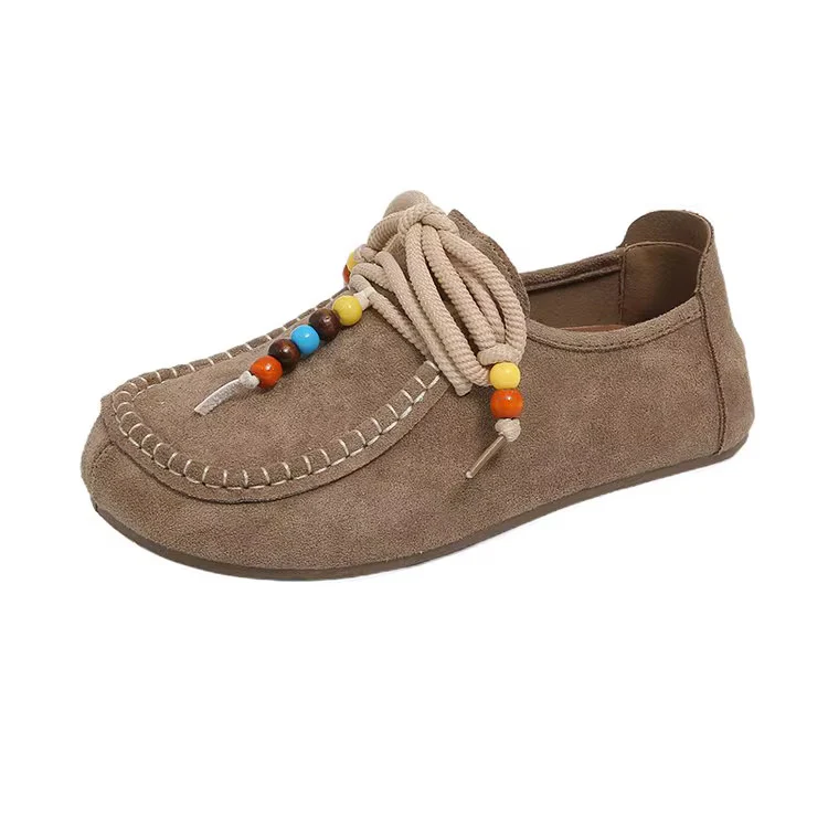 Damen Mokassins mit dekorativen Perlen und weichem Wildleder Heidi Mode - Image 8